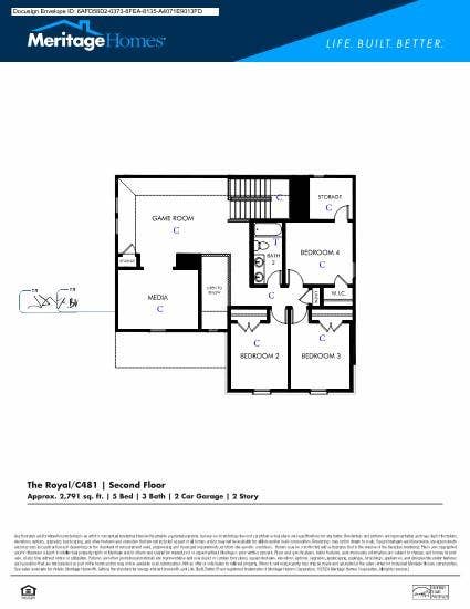 1411 Buck Run Drive, McKinney, TX 75071 Second Floor Plan