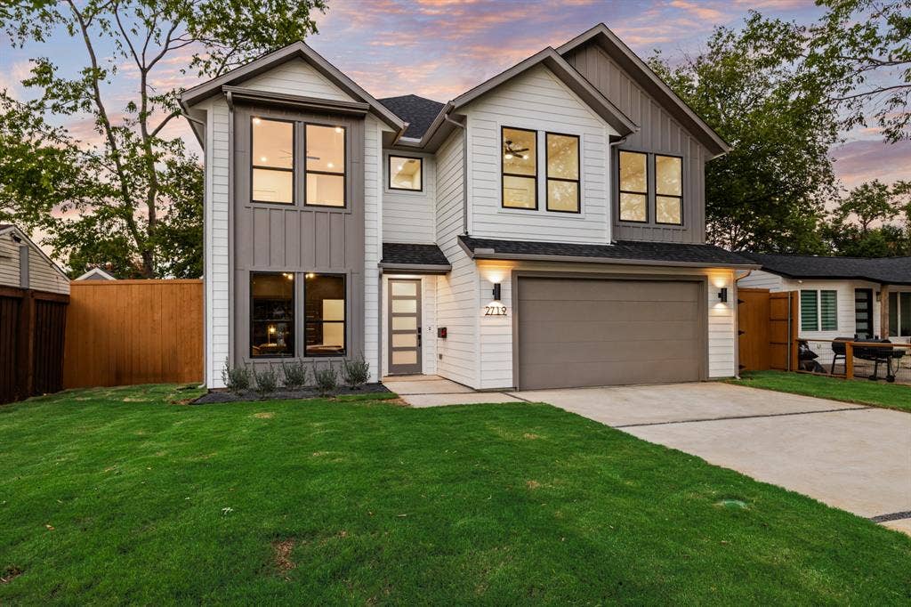 2719 Andrea Lane, Dallas, TX 75228 Stunning front entrance showcasing modern features.