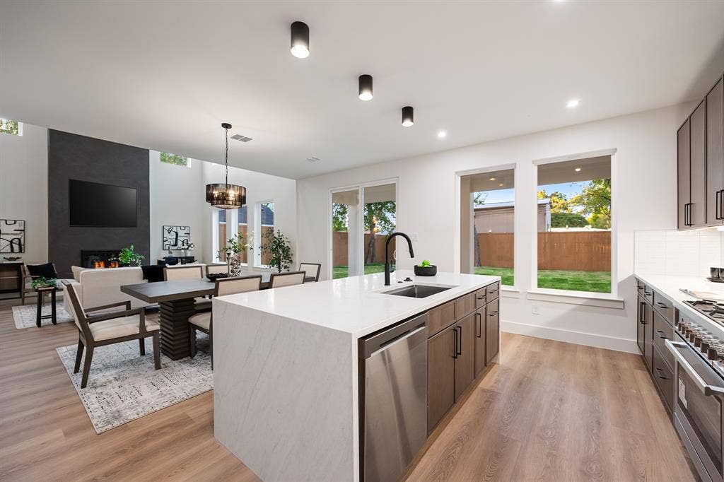 2719 Andrea Lane, Dallas, TX 75228 Stunning waterfall island in the kitchen.