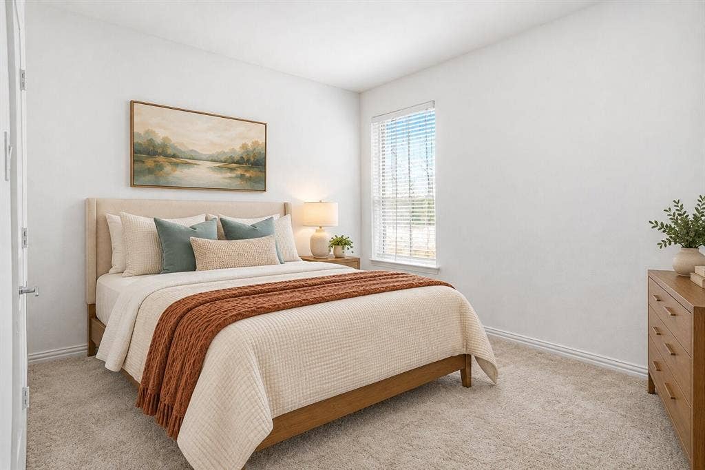 317 Red Cedar Drive, Princeton, TX 75407 Secondary Bedroom; Photo has been digitally enhanced and/or virtually staged using AI.
