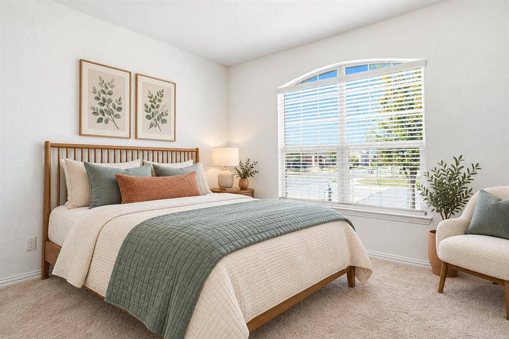 317 Red Cedar Drive, Princeton, TX 75407 Secondary Bedroom; Photo has been digitally enhanced and/or virtually staged using AI.
