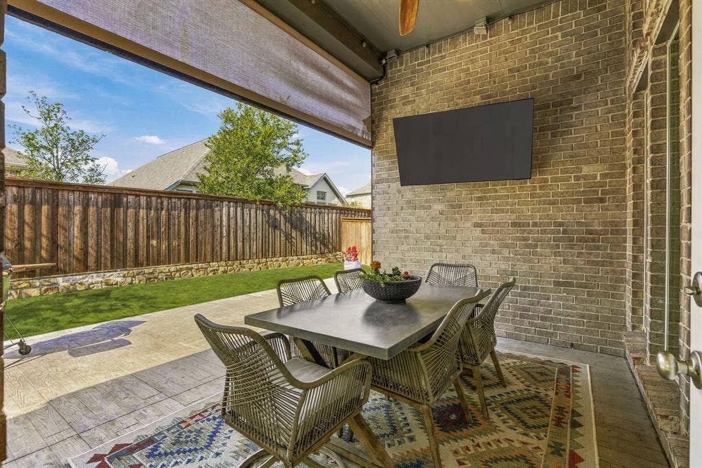 8901 Brandy Branch Way, McKinney, TX 75071 Patio with electric screen