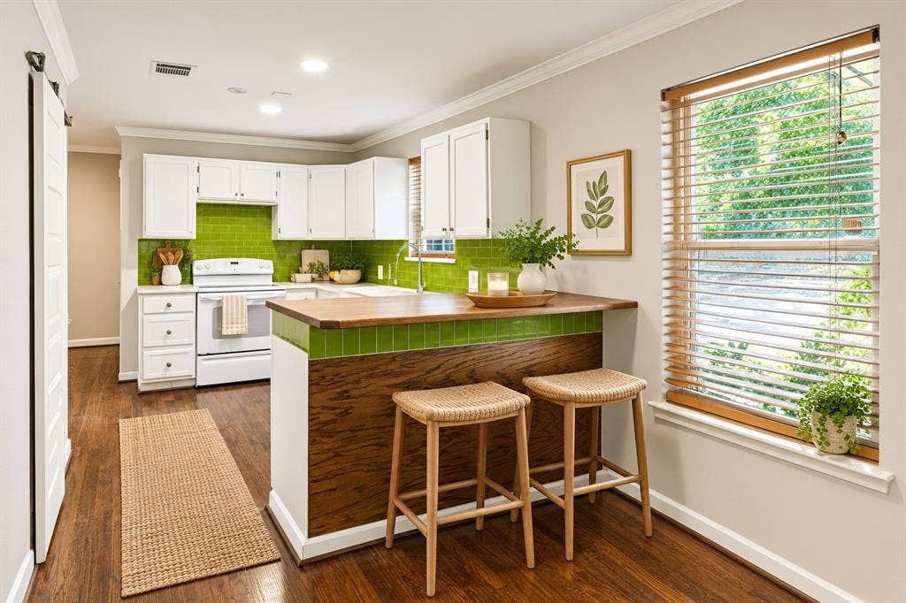 Virtually staged kitchen