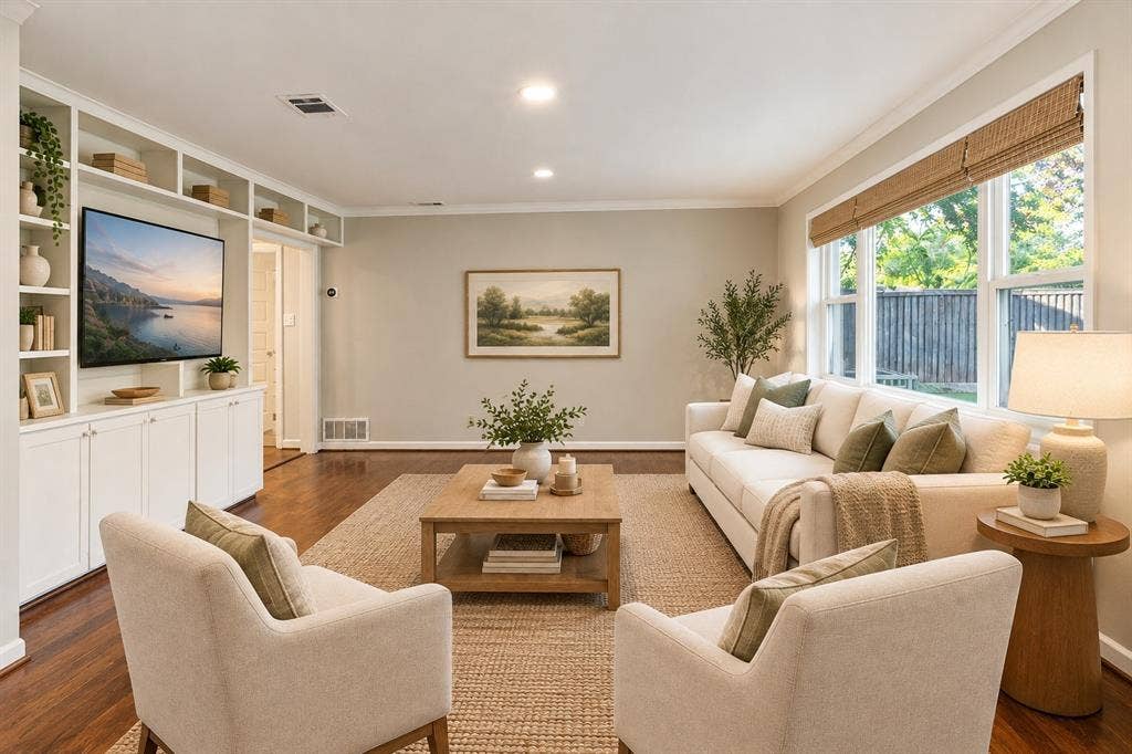 Virtually Staged Family Room