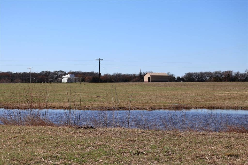Water view with rural landscape