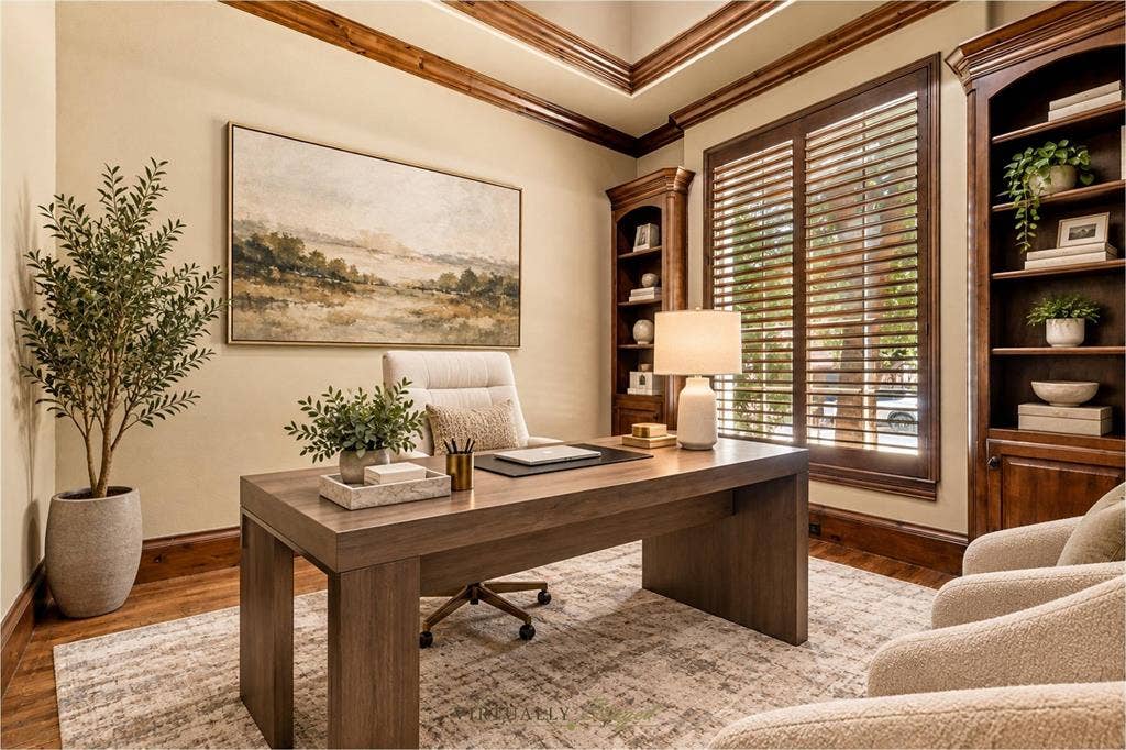 1561 Morris Lane, Frisco, TX 75034 The Front Room Staged As An Office. Could Be A Den Or Library.