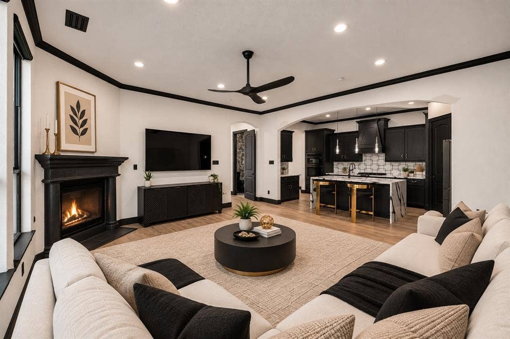 3611 Crosby Street, Irving, TX 75038 Living Room—Virtually Staged