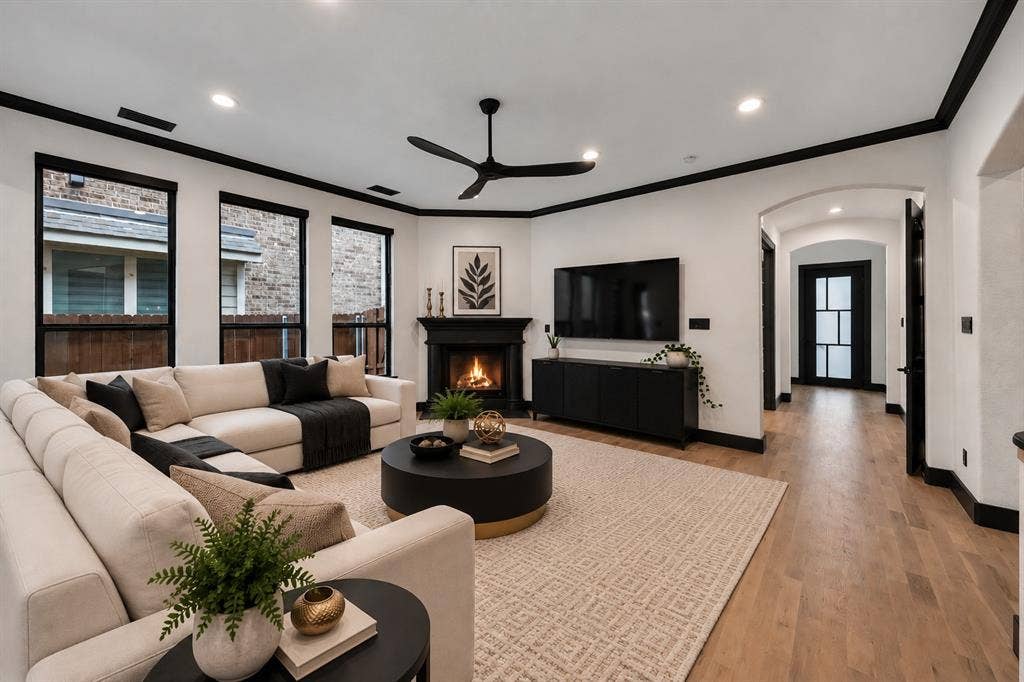 3611 Crosby Street, Irving, TX 75038 Living Room—Virtually Staged