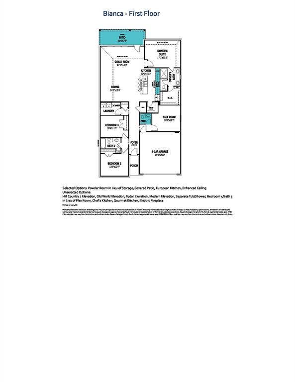 3028 Burwick Lane, Anna, TX 75409 Bianca - Floor Plan