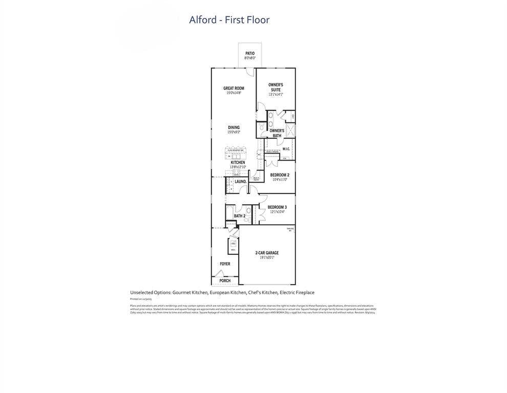 1032 Meadow Spring Lane, Anna, TX 75409 Alford - Floor Plan
