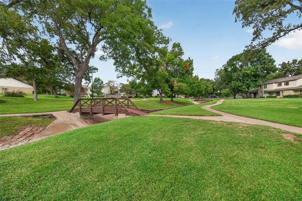 Greenbelt in Front With Walking Trail