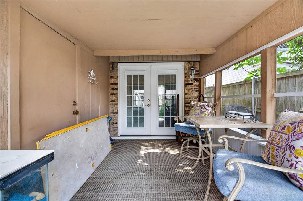 New! Enclosed Patio and French Doors