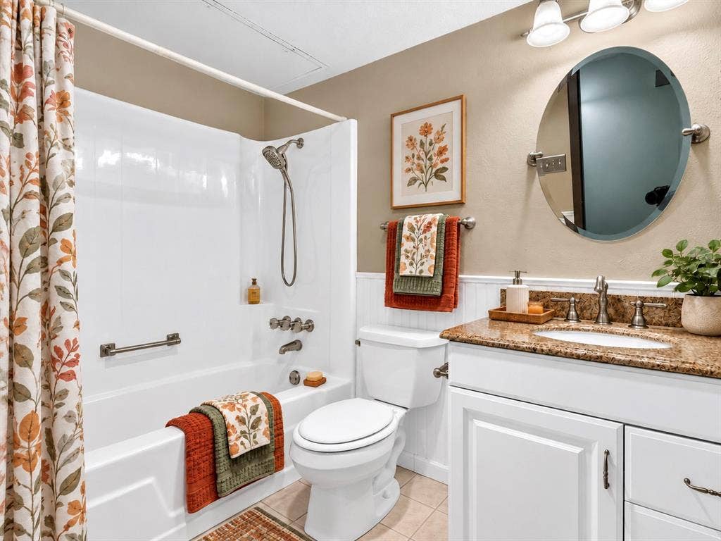 Virtually Staged - Hall Full Bath