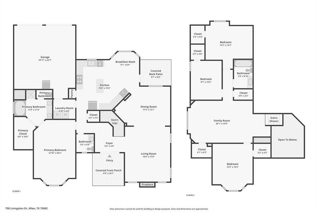758 Livingston Drive, Allen, TX 75002 Floor plan