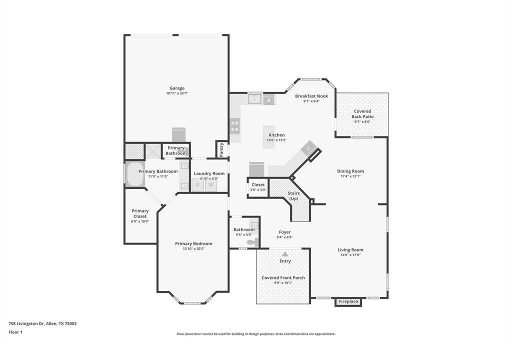 758 Livingston Drive, Allen, TX 75002 Floor plan