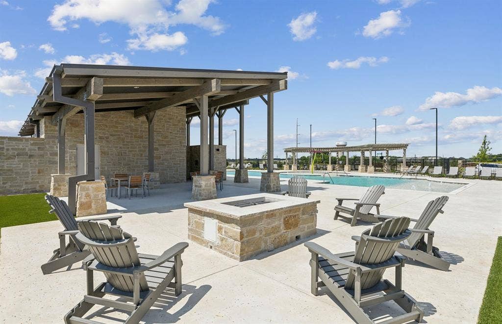1817 Millswood Drive, Celina, TX 75009 Firepit by the pool