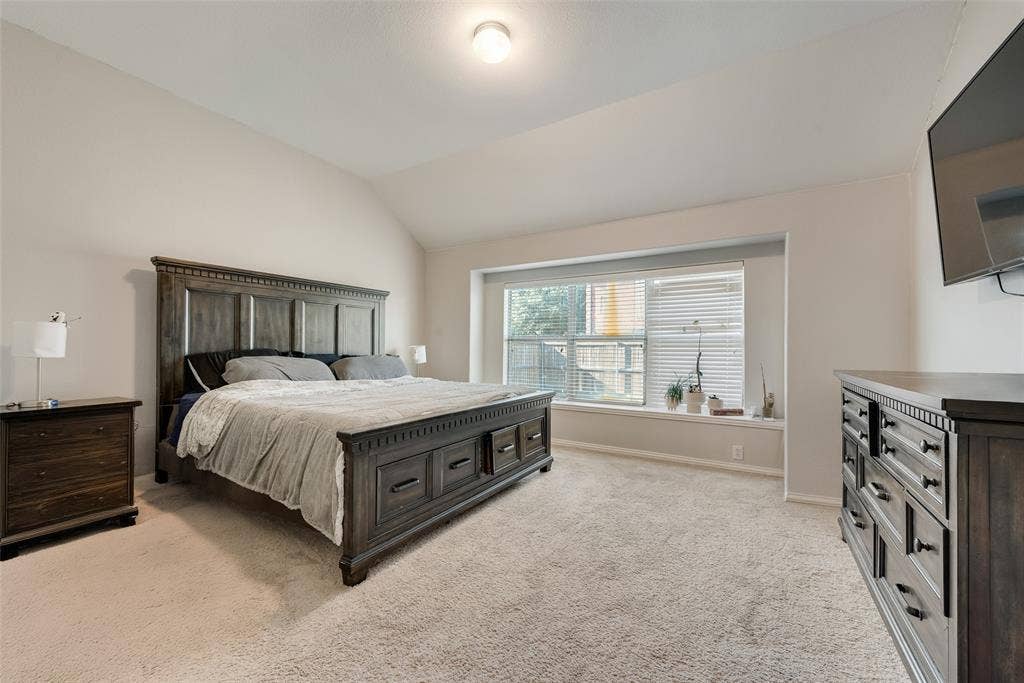 721 Honeysuckle Way, DeSoto, TX 75115 The master bedroom is spacious and it includes vaulted ceilings!