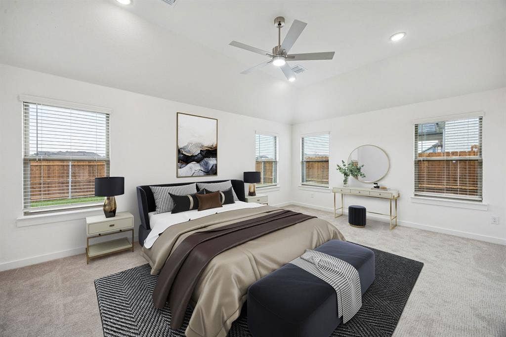 1247 Treasure Woods Lane, Lavon, TX 75166 Primary Suite in the Gilmour II home plan – REPRESENTATIVE PHOTO