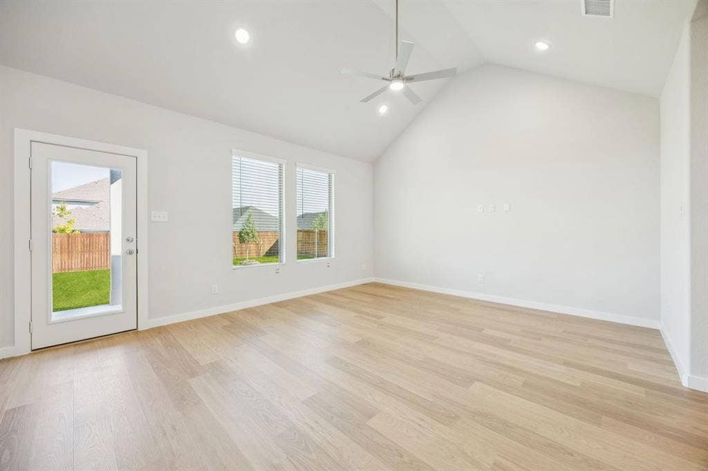 913 Bright Acre Trail, Lavon, TX 75166 Living room in the Masters home plan – REPRESENTATIVE PHOTO