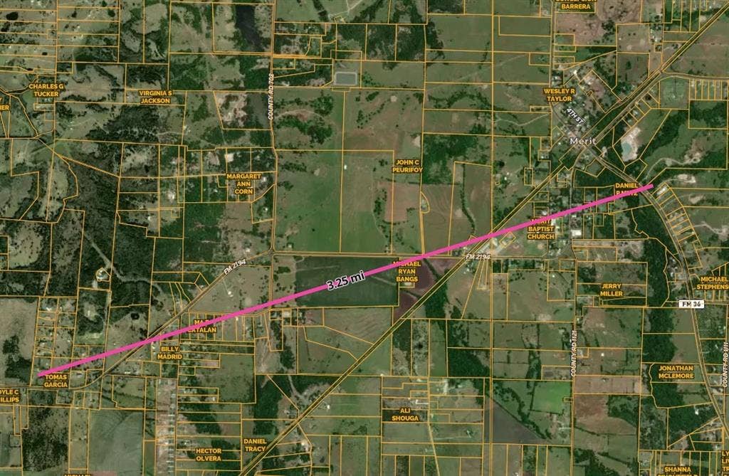 2377 FM 36 N, Farmersville, TX 75442 Approximate distance to proposed Collin County Outer Loop