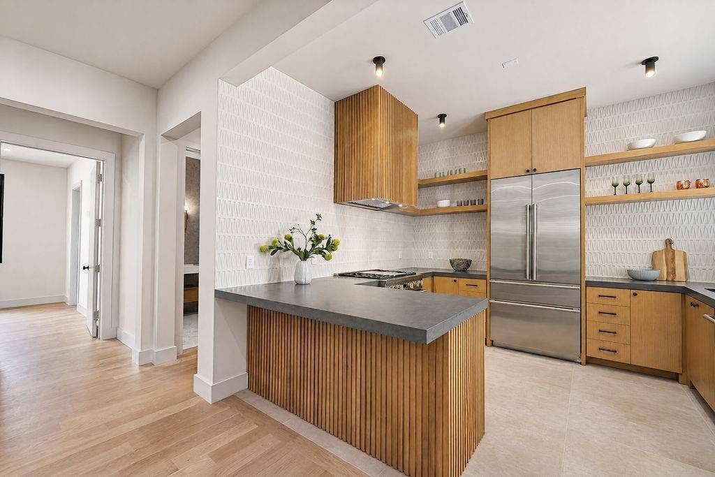 Keep main-level hosting completely stress-free in this full prep scullery, where you can stage appetizers and run the dishwasher out of sight from guests