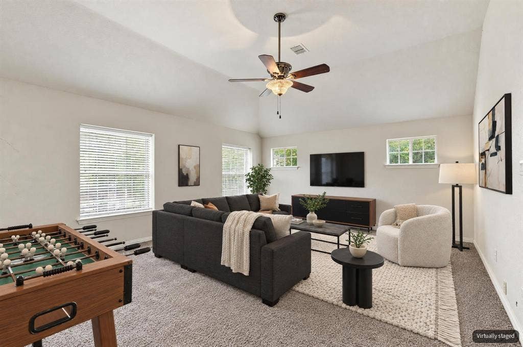 1906 Chapel Cove, Rowlett, TX 75088 Virtually staged upstairs game room.