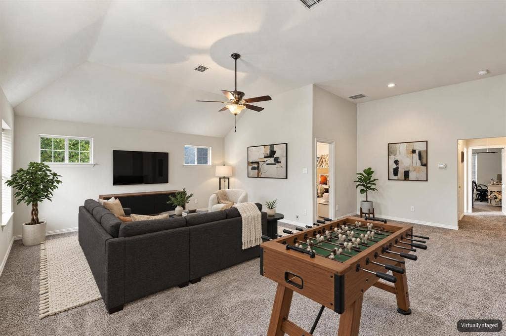 1906 Chapel Cove, Rowlett, TX 75088 Virtually staged upstairs game room.