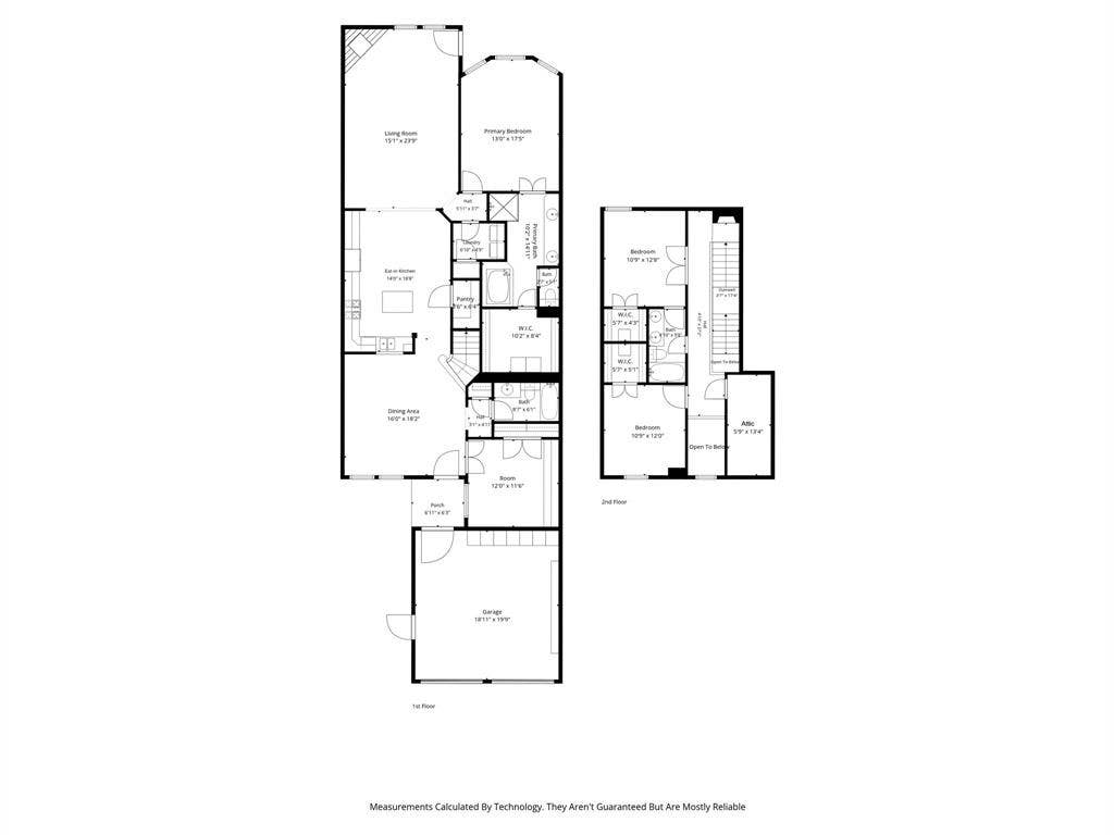 12050 Lueders Lane, Dallas, TX 75230 Floorplan-Level 1 & 2