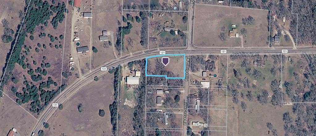 Aerial Survey Map. Identifying boundaries and road frontage of the property