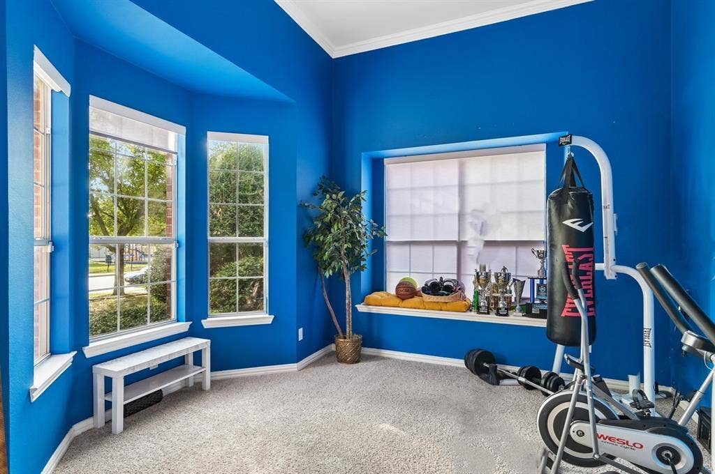 10005 Fairway Vista Drive, Rowlett, TX 75089 Front Room - formal living space or currently being used as an workout room