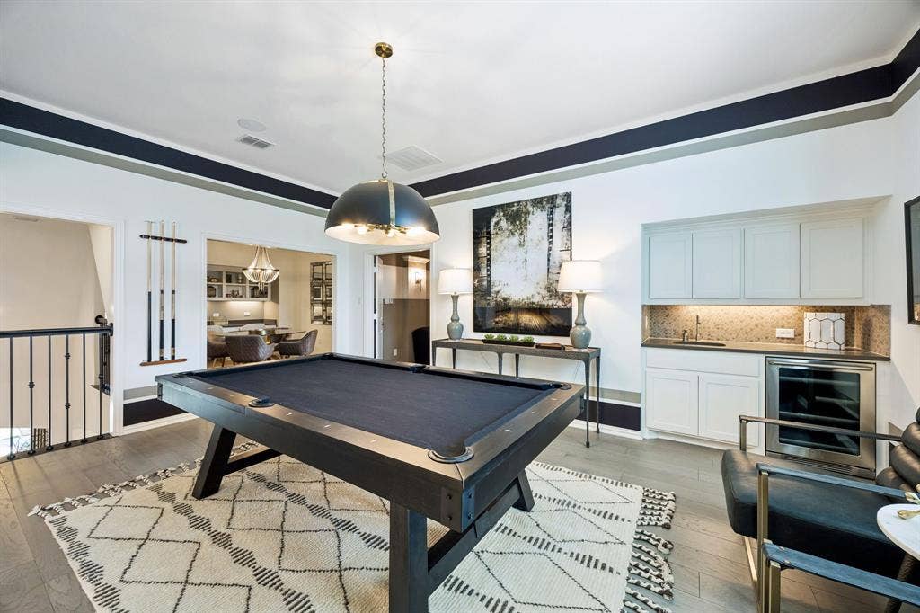 641 Country Brook Lane, Prosper, TX 75078 Game room is adjacent to the media room and loft area.