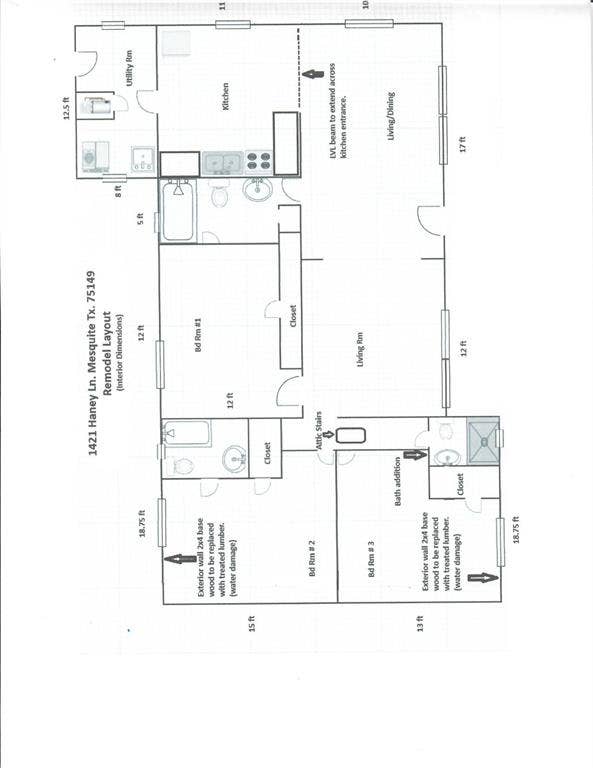 1421 Haney Lane, Mesquite, TX 75149 Floor plan