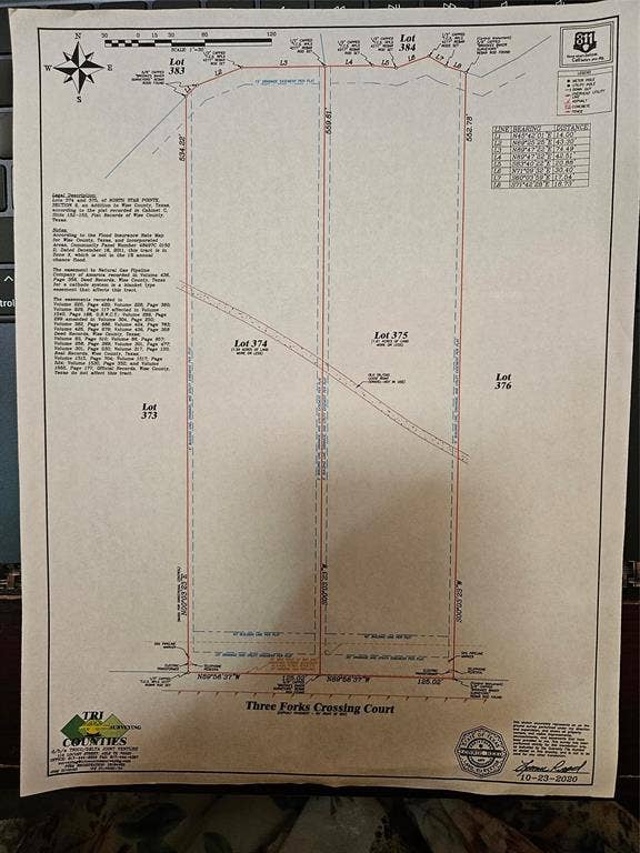 Survey Plat. Mapping the boundary lines, measurements, and legal records for the property