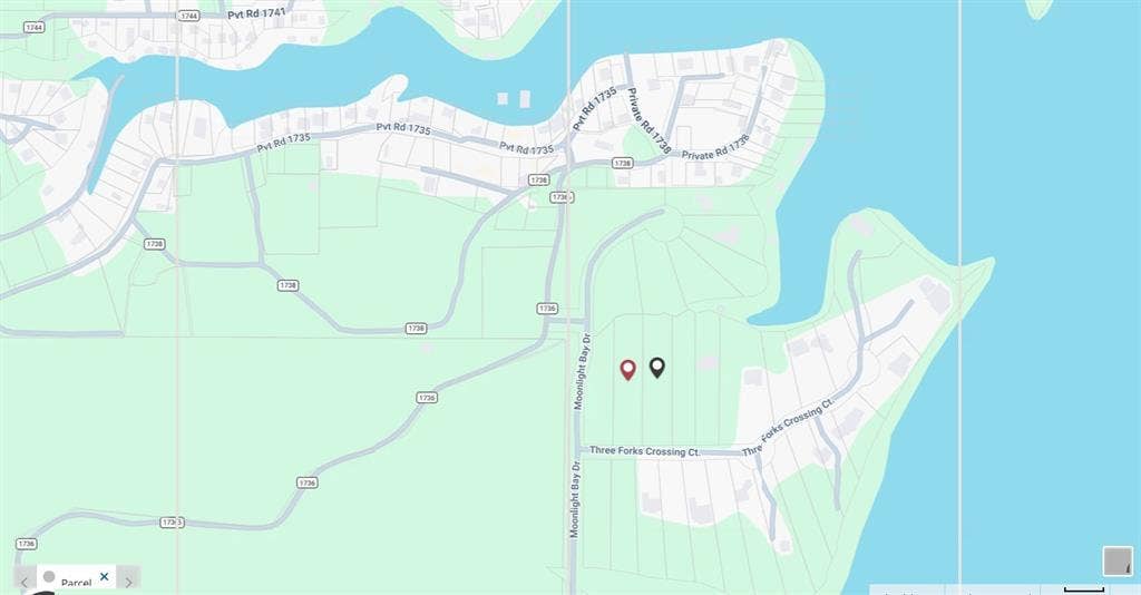 Property Map. Indicating the geographic coordinates and parcel orientation of the property