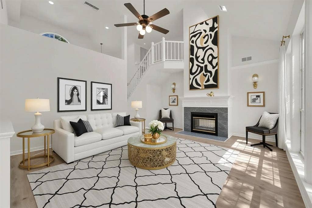 8316 Autumncrest Court, Dallas, TX 75249 Virtual Staging Family Room