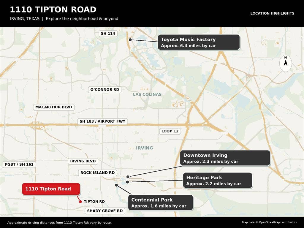 1110 Tipton Road, Irving, TX 75060 1110 Tipton Road, Irving, TX 75060