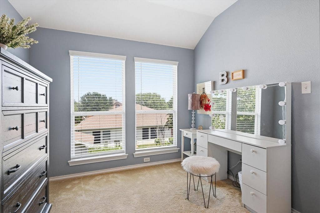 Large flex space for a sitting area in the primary bedroom