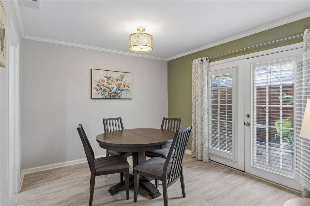 2103 Country Villa Drive, Carrollton, TX 75006 Leads to large, private deck.