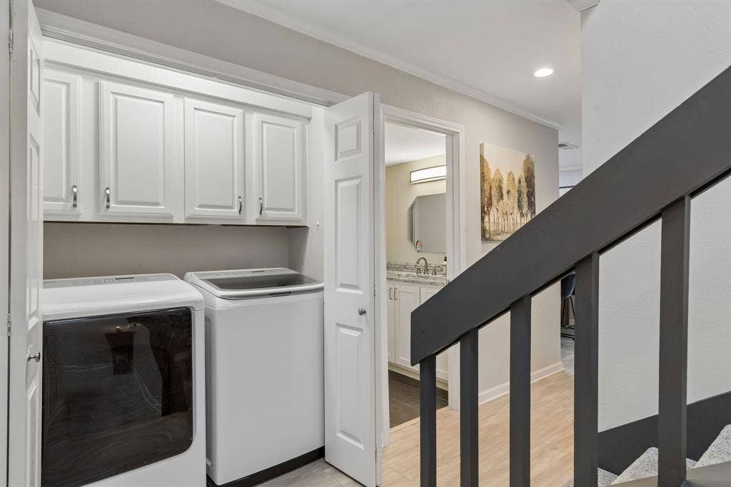 2103 Country Villa Drive, Carrollton, TX 75006 Downstairs, full size laundry closet