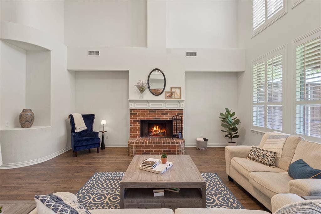 Woodburning fireplace
