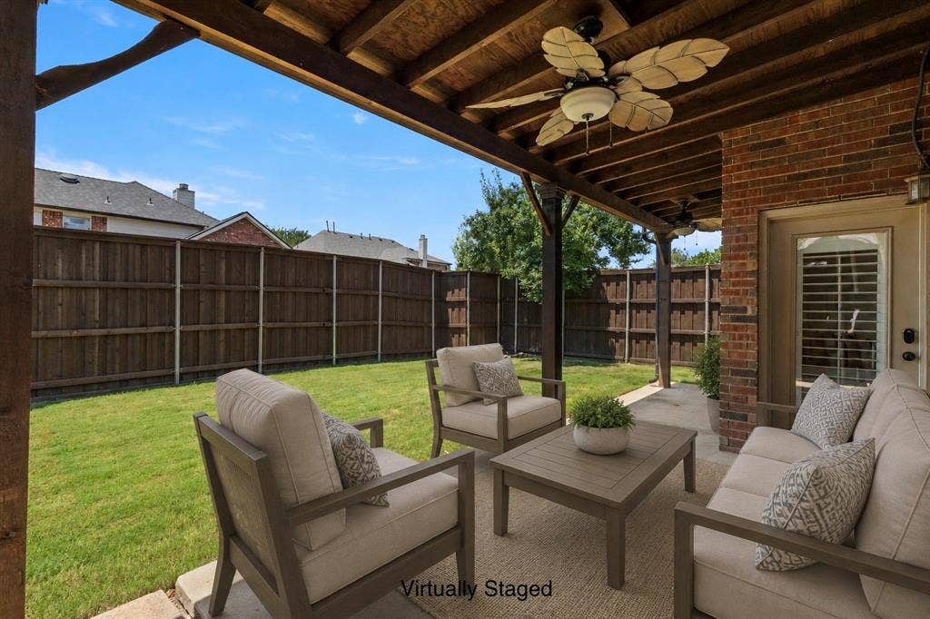 Oversized covered patio