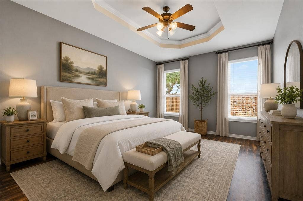 Vaulted ceiling and recessed lighting