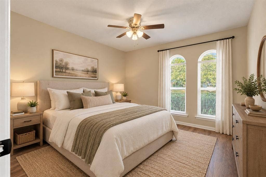 Disclaimer: All photos featuring furniture and decor have been virtually staged for illustrative purposes only to demonstrate potential furniture placement and room arrangement. The furniture and decor shown in these photos are digitally added and are not physically present in the property. These virtually staged images are not actual photographs of the furnished rooms. Original property features and finishes have not been intentionally altered.