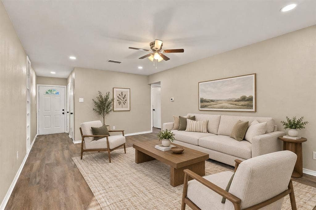 Disclaimer: All photos featuring furniture and decor have been virtually staged for illustrative purposes only to demonstrate potential furniture placement and room arrangement. The furniture and decor shown in these photos are digitally added and are not physically present in the property. These virtually staged images are not actual photographs of the furnished rooms. Original property features and finishes have not been intentionally altered.