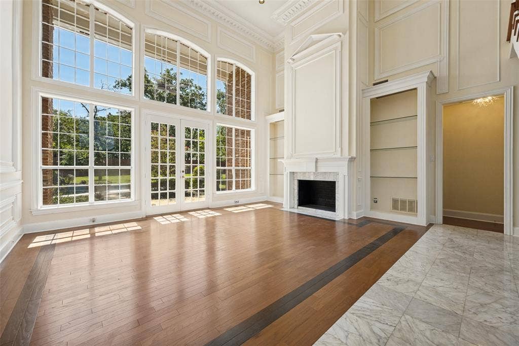 Soaring ceilings in the formal living room