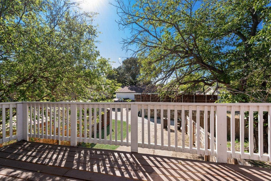Balcony off upstairs bedroom.