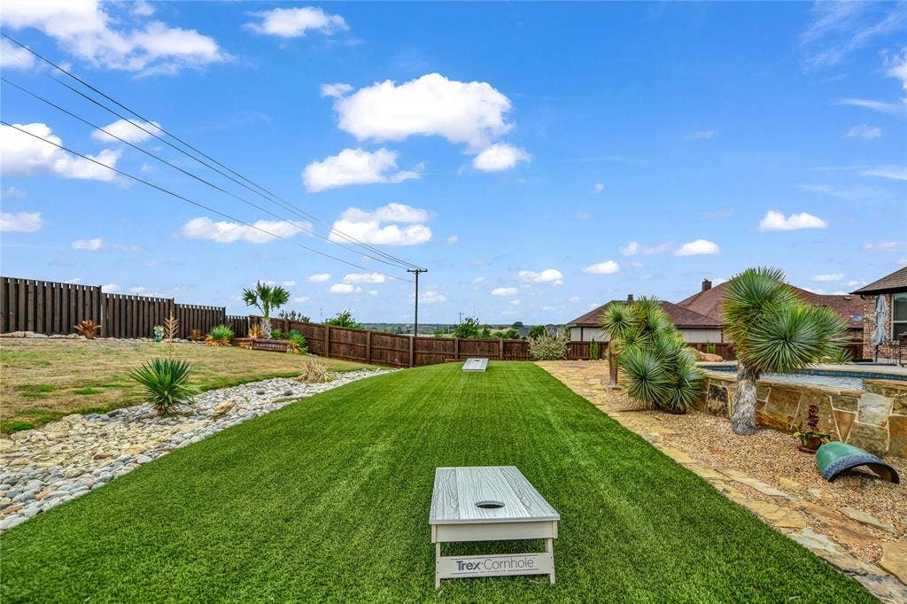 Corn hole area