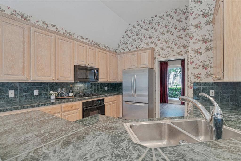 plentiful cabinets for storage