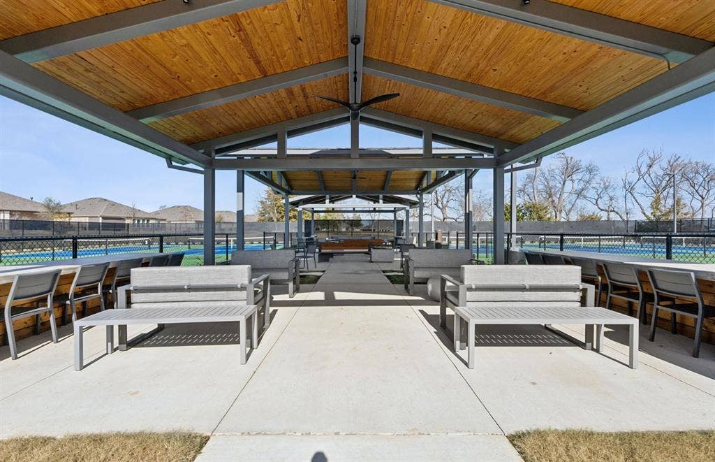 304 Snowbird Way, McKinney, TX 75071 Covered seating while you wait to play pickle ball