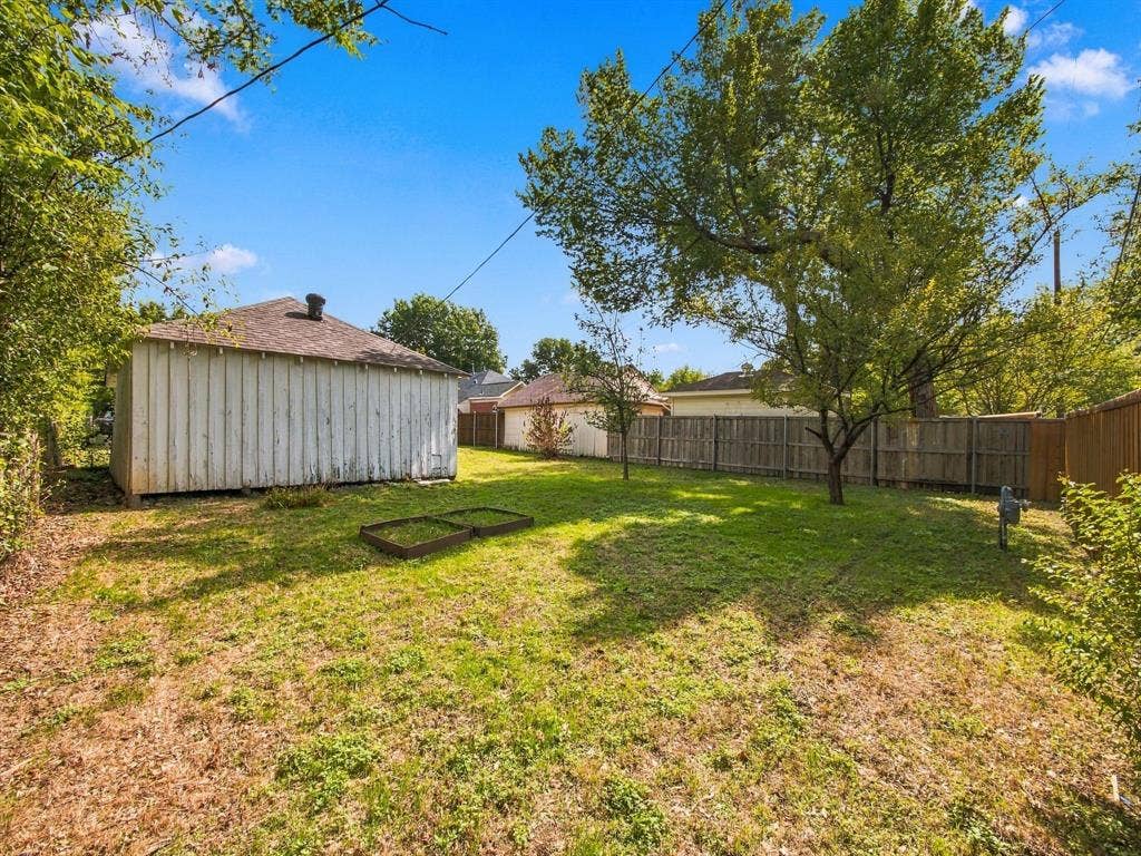 View of backyard